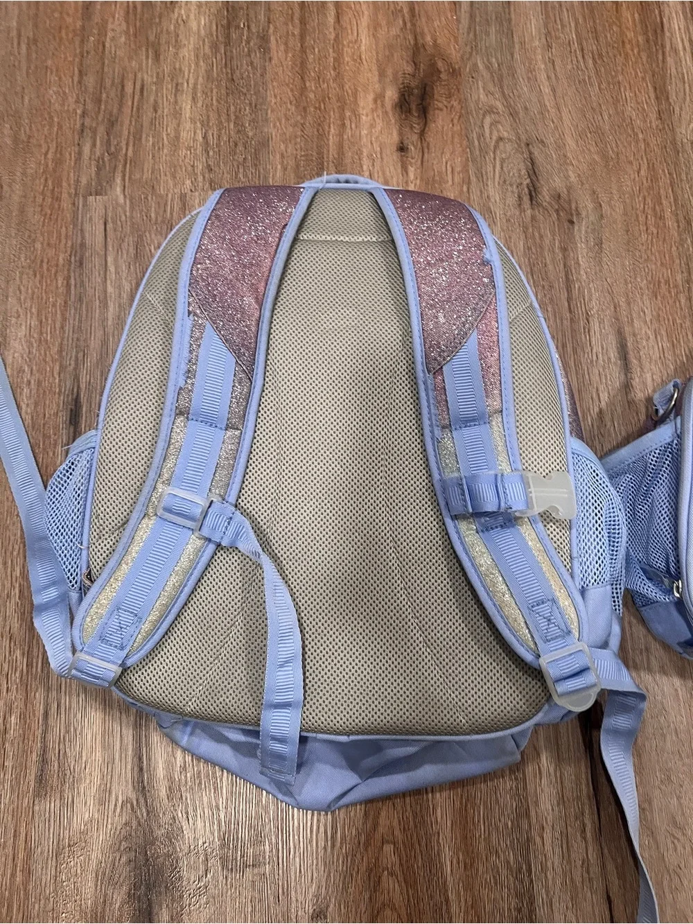 Pottery Barn Kids Lavender Twilight Ombre Sparkle Glitter Backpack and Lunchbox